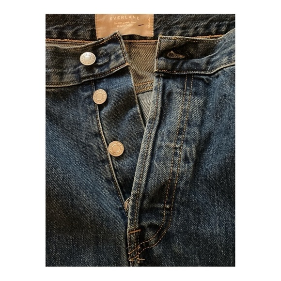 EVERLANE 90s Cheeky Jean, size 33 Ankle, Northridge blue medium wash, button fly - Picture 5 of 6